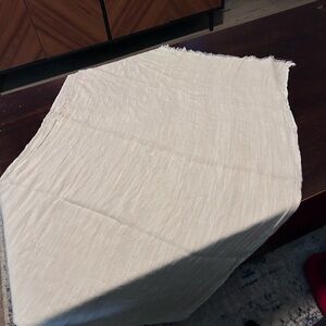 Jones New York Cream Scarf with Frayed Edges